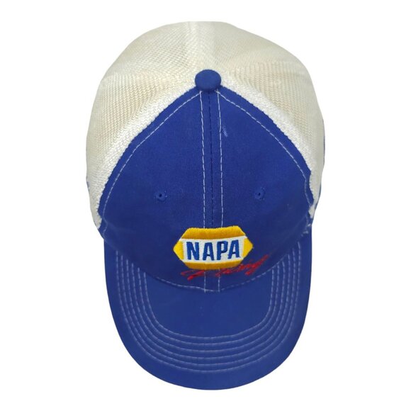 NAPA Racing NASCAR #24 Chase Elliott Hendrick Mesh Strapback Cap Double Stripe - Picture 7 of 15
